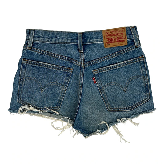 Levis Denim Shorts - 26W UK 6 Blue Cotton