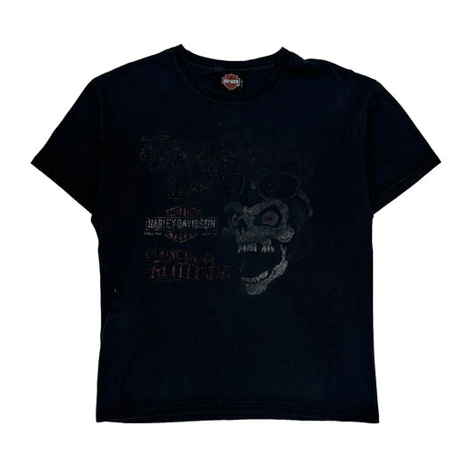 Buffalo Harley Davidson Graphic T-Shirt - Large Black Cotton