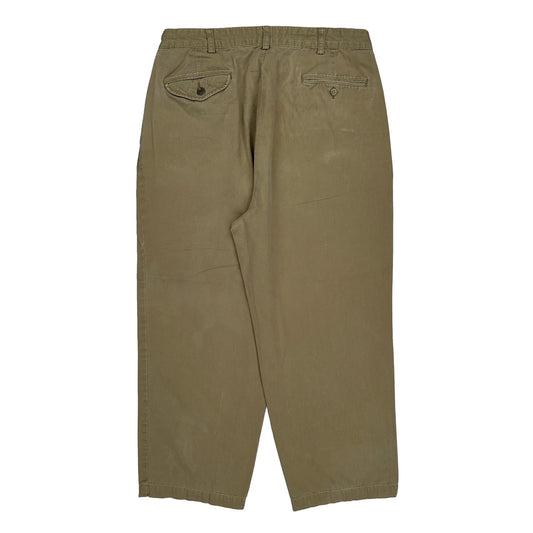 Polo By Ralph Lauren Pleated Trousers - 32W 29L Khaki Cotton