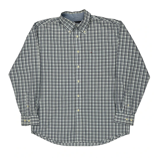 Tommy Hilfiger Checked Shirt - Large Blue Cotton