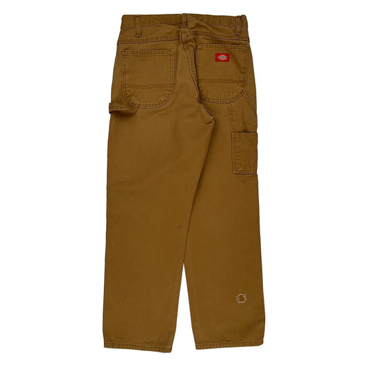 Dickies Carpenter Trousers - 30W 29L Brown Cotton