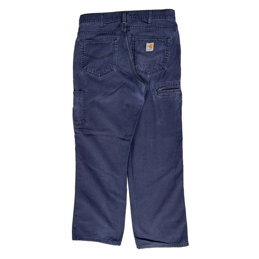 Carhartt Carpenter Trousers - 31W 30L Blue Cotton