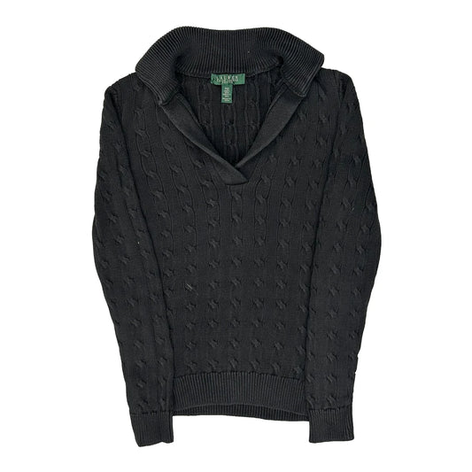 Ralph Lauren Petite Jumper - XS Black Cotton