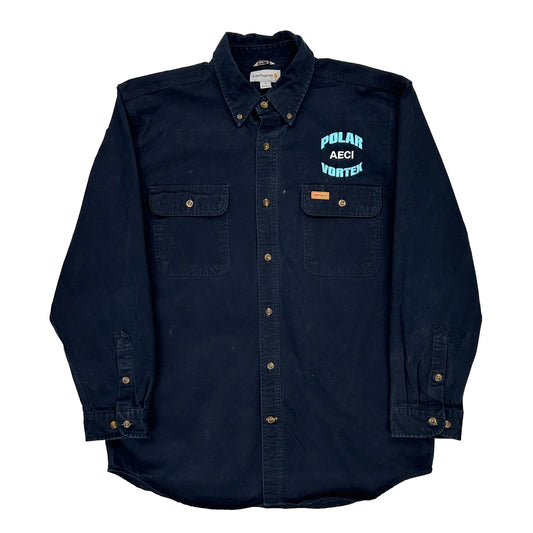 Polar Vortex Carhartt Shirt - Large Navy Cotton