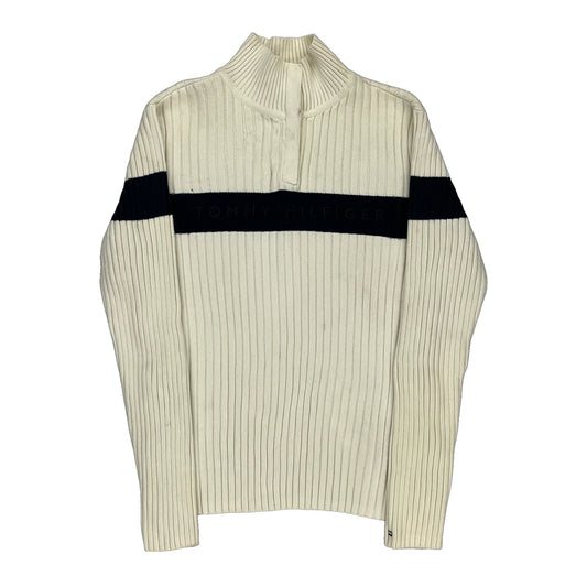 Tommy Hilfiger 1/4 Zip - Medium Cream Cotton