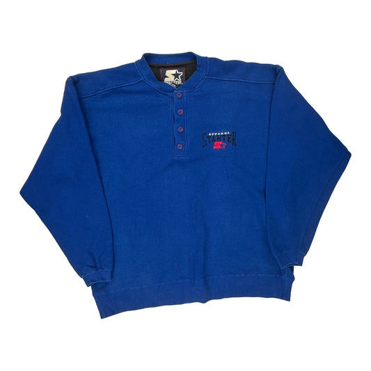 Starter Sweatshirt - Large Blue Cotton Blend