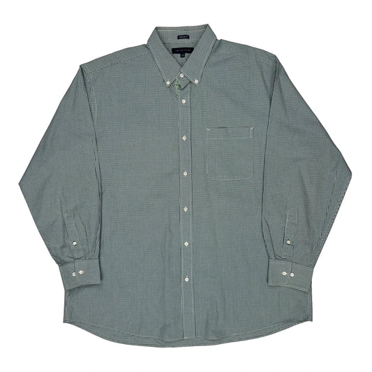 Vintage Tommy Hilfiger Checked Shirt - 2XL Green Cotton