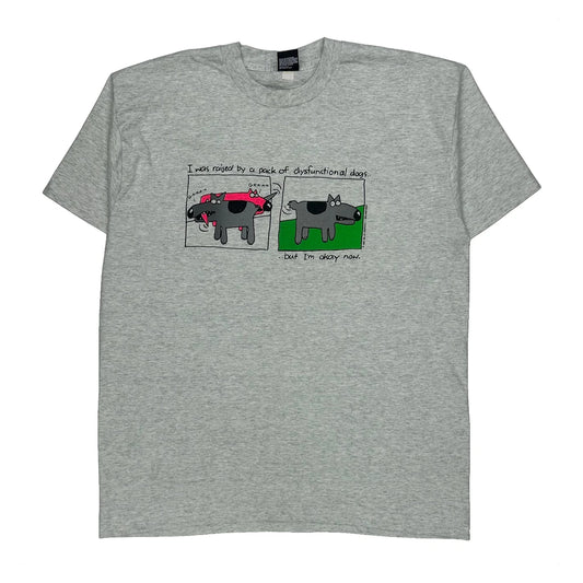 Fruit Of The Loom Single Stitch T-Shirt - XL Grey Cotton Blend