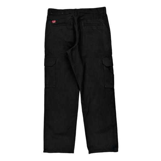 Wrangler Cargo Trousers - 32W 30L Black Cotton Blend