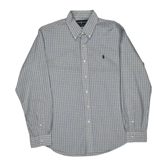 Ralph Lauren Checked Shirt - Large Blue Cotton