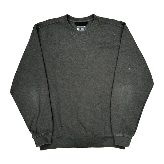 Carhartt Sweatshirt - Large Grey Cotton Blend