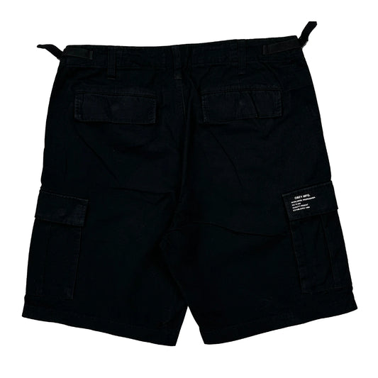 Vintage Obey Cargo Shorts - 33W 11L Black Cotton