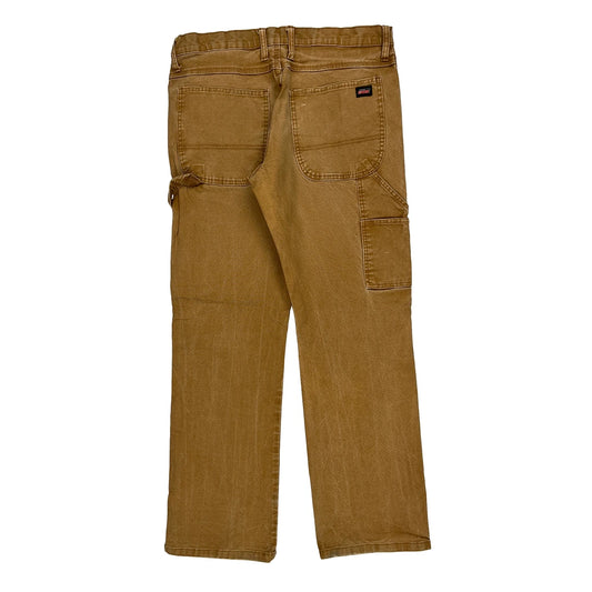 Dickies Carpenter Trousers - 34W 31L Brown Cotton