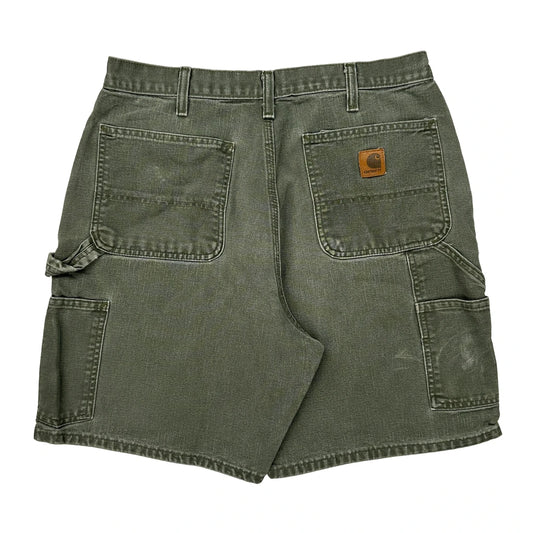 Carhartt Carpenter Shorts - 30W 10L Green Cotton