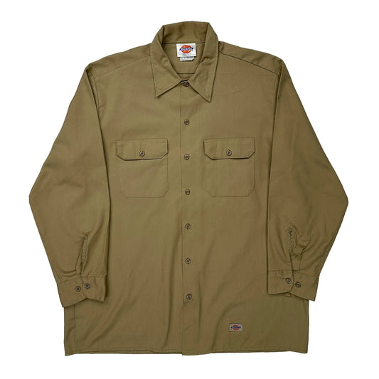 Dickies Shirt - XL Khaki Cotton