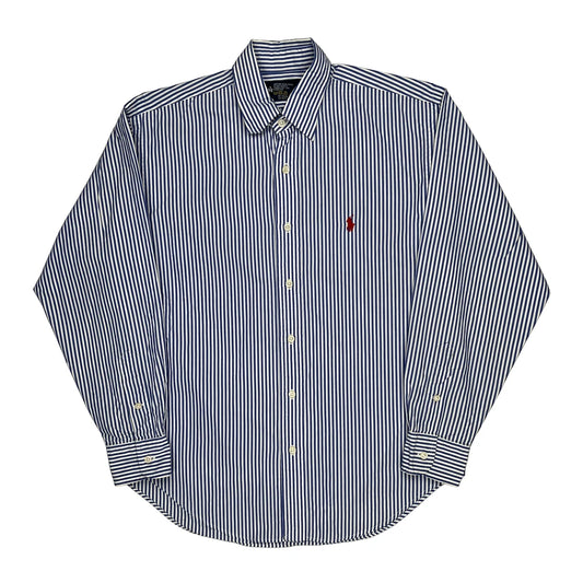 Ralph Lauren Striped Shirt - Small Blue Cotton