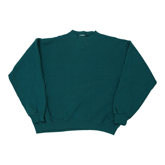Vintage teal Unbranded Sweatshirt - mens large