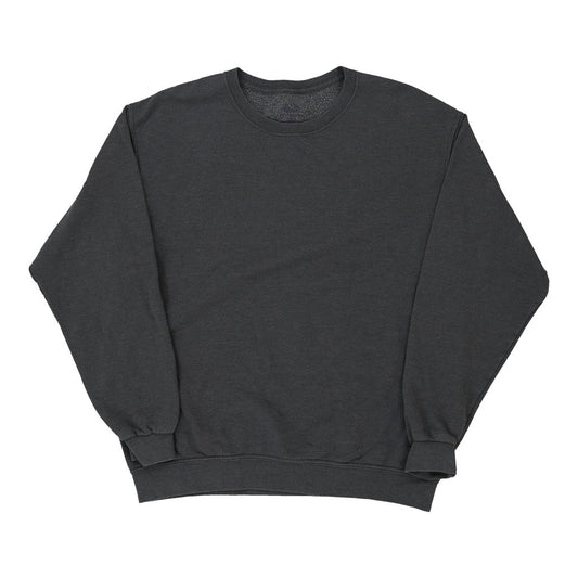Vintage grey Fruit Of The Loom Sweatshirt - mens large