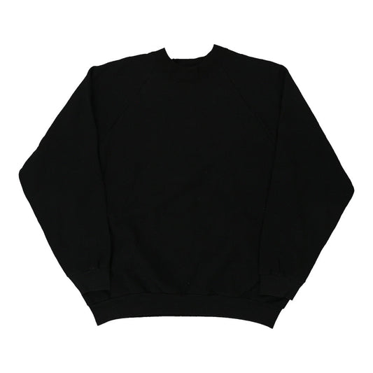 Vintage black Fruit Of The Loom Sweatshirt - mens x-large