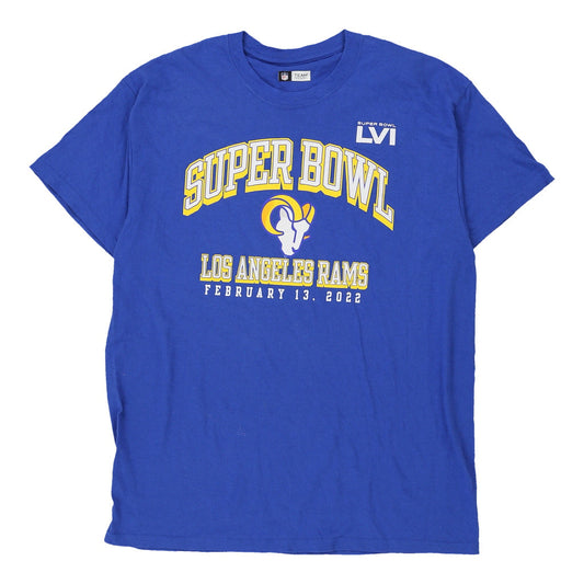 Vintage blue Super Bowl 2022 Los Angeles Rams Nfl Team Apparel T-Shirt - mens large
