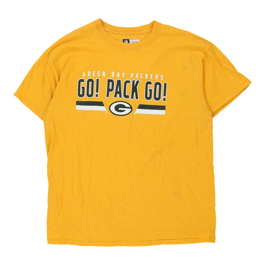 Vintage yellow Green Bay Packers Nfl Team Apparel T-Shirt - mens large