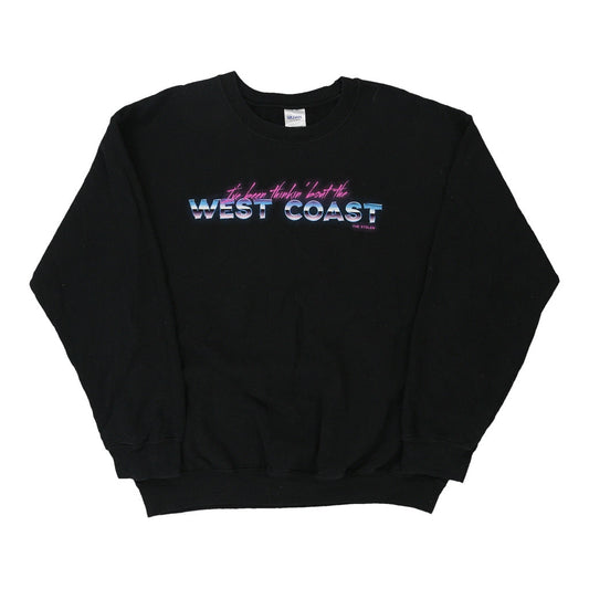 Vintage black West Coast Gildan Sweatshirt - womens large