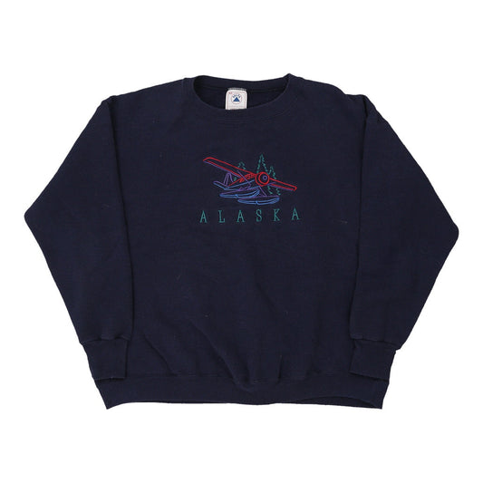 Vintage navy Made in USA Alaska Delta Sweatshirt - womens x-large
