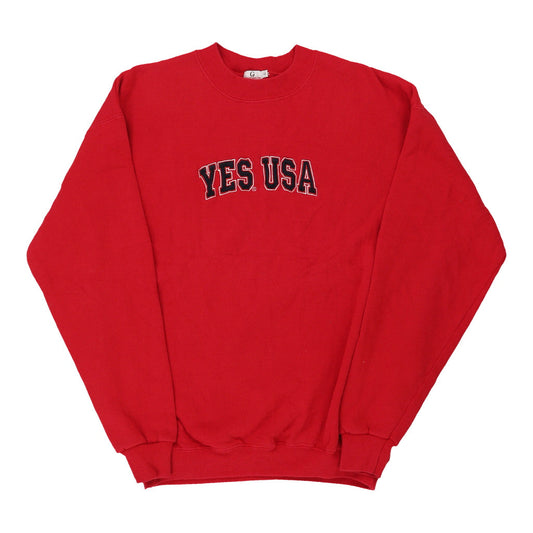 Vintage red Yes USA Georges Marciano Sweatshirt - mens large