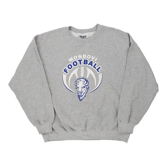 Vintage grey Mondovi Football Gildan Sweatshirt - mens x-large