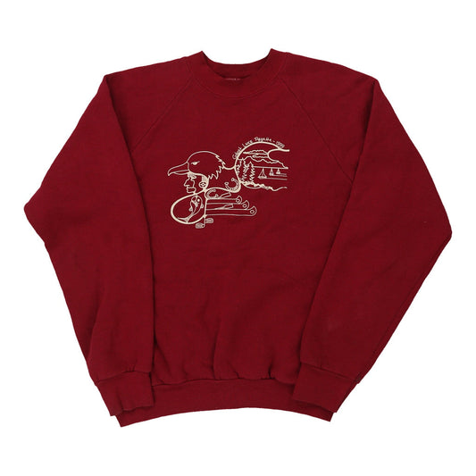 Vintage red Fruit Of The Loom Sweatshirt - womens large