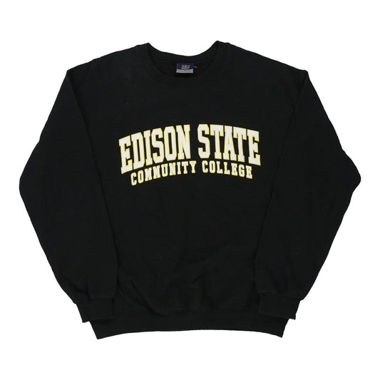 Vintage black Edison State College Mv Sport Sweatshirt - mens medium