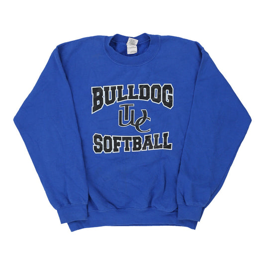 Vintage blue Bulldog Softball Gildan Sweatshirt - mens medium