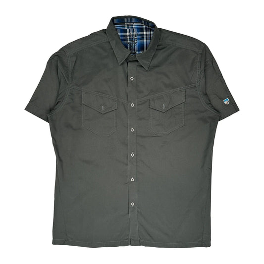 Kuhl Short Sleeve Shirt - Large Green Cotton