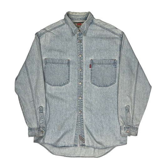 Vintage Levis Denim Shirt - Medium Light Wash Cotton