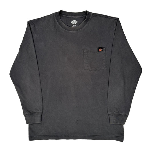 Dickies Long Sleeve T-Shirt - Medium Black Cotton