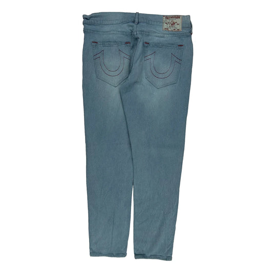 True Religion Slim Jeans - 35W 31L Light Wash Cotton