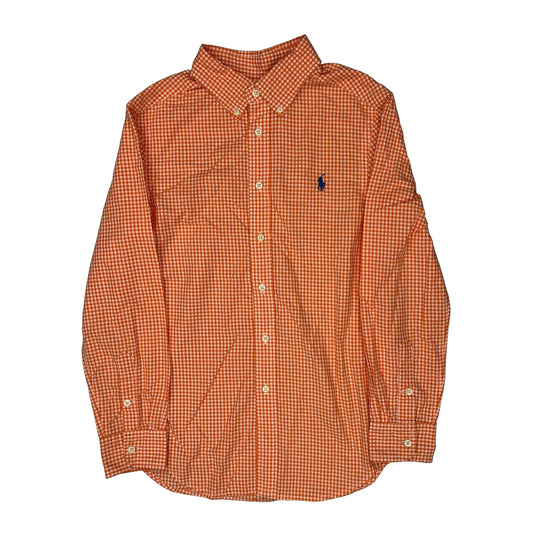 Age 8-9 Ralph Lauren Checked Shirt - Medium Orange Cotton