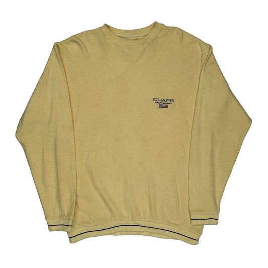 Chaps Ralph Lauren Jumper - Large Yellow Cotton