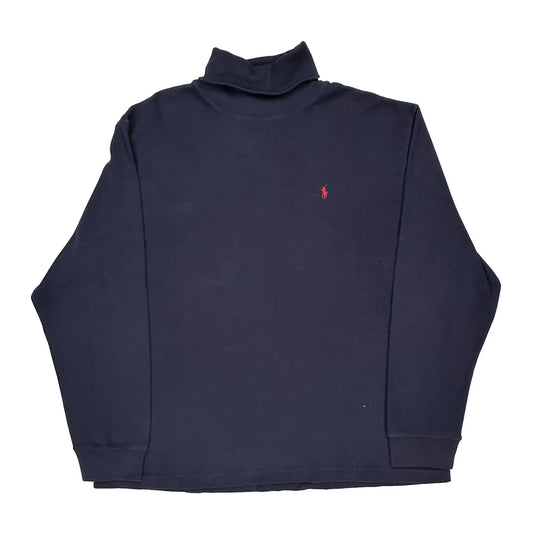 Polo By Ralph Lauren Long Sleeve T-Shirt - 2XL Navy Cotton