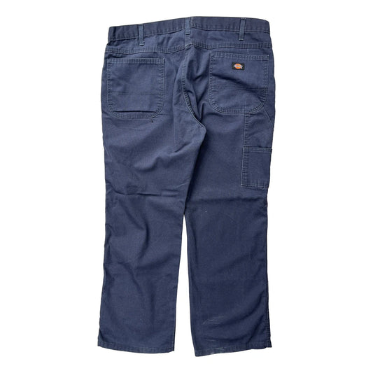 Dickies Carpenter Trousers - 38W 30L Blue Cotton Blend