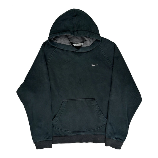 Nike Hoodie - Large Black Cotton Blend