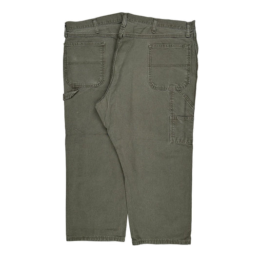 Rustler Carpenter Trousers - 44W 30L Khaki Cotton