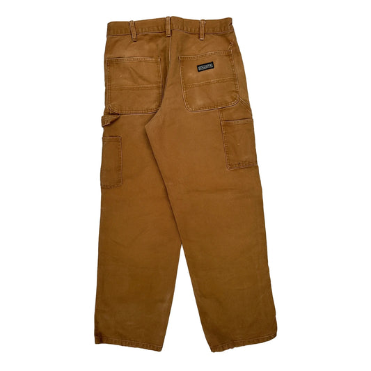 Dakota Grizzly Double Knee Carpenter Trousers - 32W 32L Brown Cotton