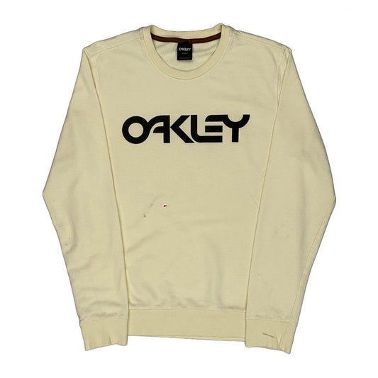 Vintage Oakley Sweatshirt - 2XL Cream Cotton
