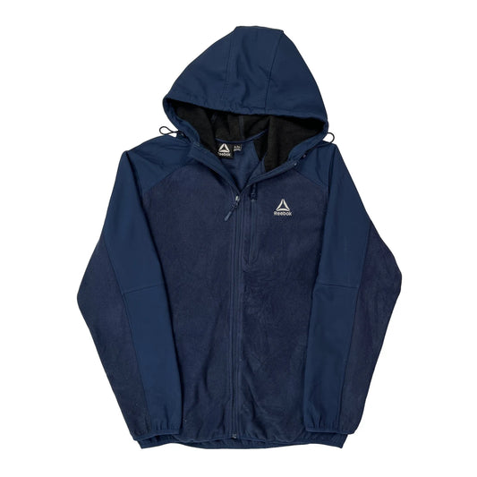 Vintage Reebok Fleece Jacket - XL Blue Polyester
