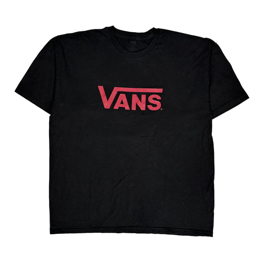 Vintage Vans Spellout T-Shirt - XL Black Cotton
