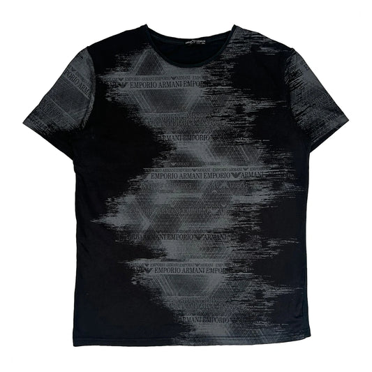 Emporio Armani Graphic T-Shirt - 2XL Black Cotton