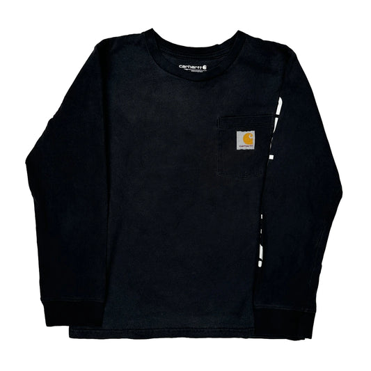 Age 10-12 Carhartt Long Sleeve T-Shirt - Medium Black Cotton