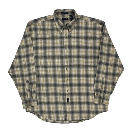 Gant Checked Flannel Shirt - XL Beige Cotton