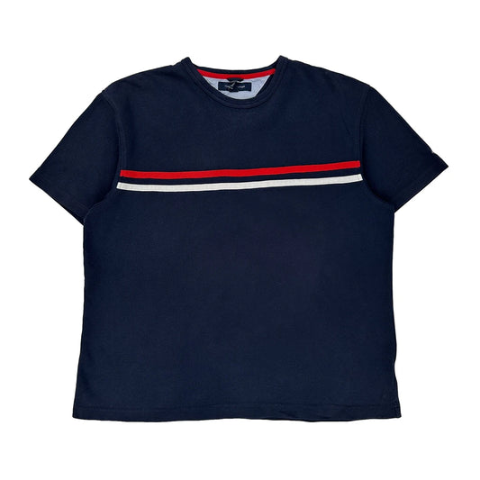 Tommy Hilfiger Striped T-Shirt - XL Navy Cotton